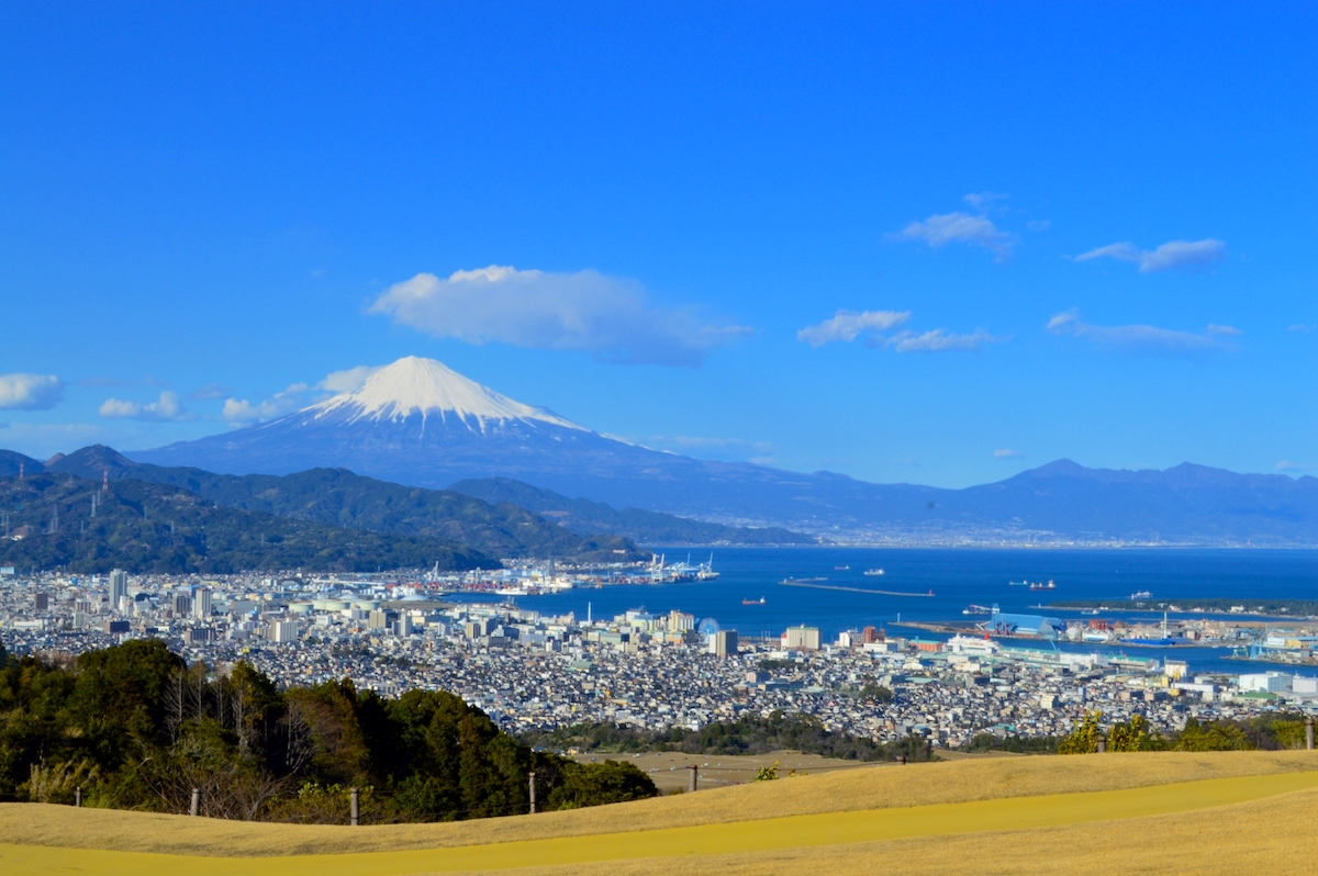 日本平から眺める早春の富士山