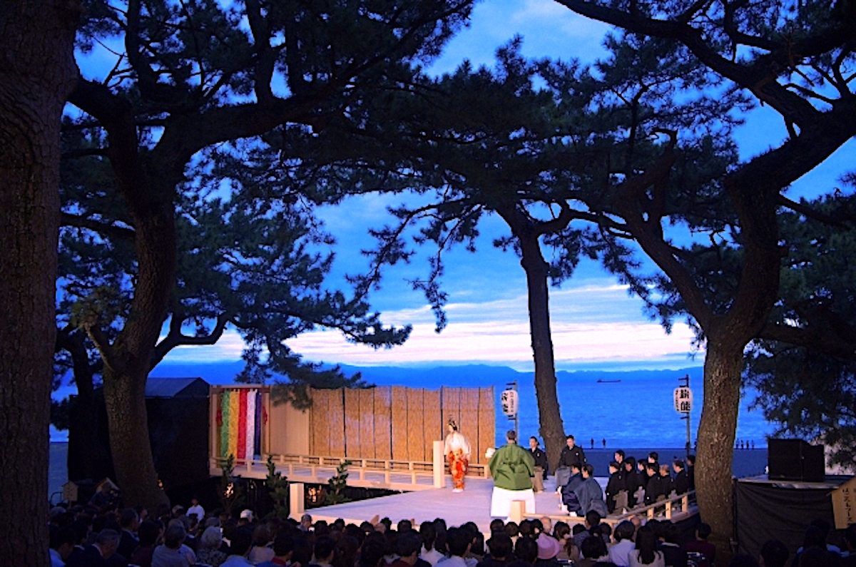 欄間　ガラス　磯の松原　羽衣 欄間 ガラス 磯の松原 羽衣